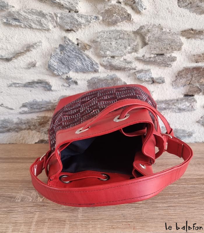 Sac Bourse artisanal en pagne tissé Manjak 