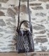 Petit Sac Seau artisanal en pagne tissé Manjak - 1