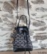 Petit Sac Bourse artisanal noir en pagne tissé Manjak - 5