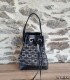 Petit Sac Bourse artisanal noir en pagne tissé Manjak