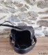 Petit Sac Bourse artisanal noir en pagne tissé Manjak - 5