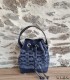 Petit Sac Bourse ethnique bleu en pagne tissé Manjak - 2