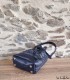 Petit Sac Bourse ethnique bleu en pagne tissé Manjak - 3