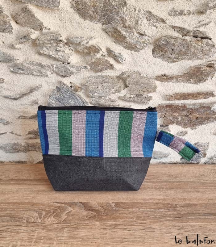 Trousse artisanale en pagne tissé Manjak–Accessoire éthique (Dupliqué) (Dupliqué) (Dupliqué) - 3