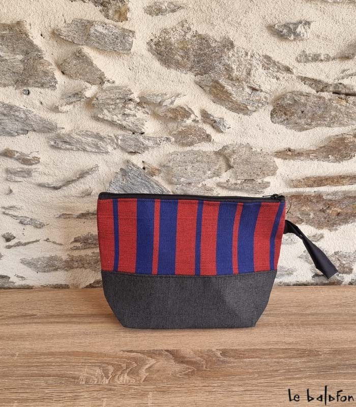 Trousse artisanale en pagne tissé Manjak–Accessoire-éthique