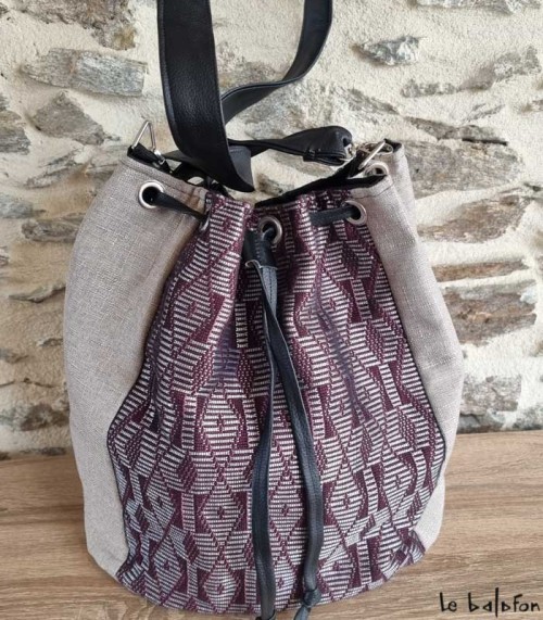 Cabas en pagne tissé Manjak – Création exclusive Le Balafon 