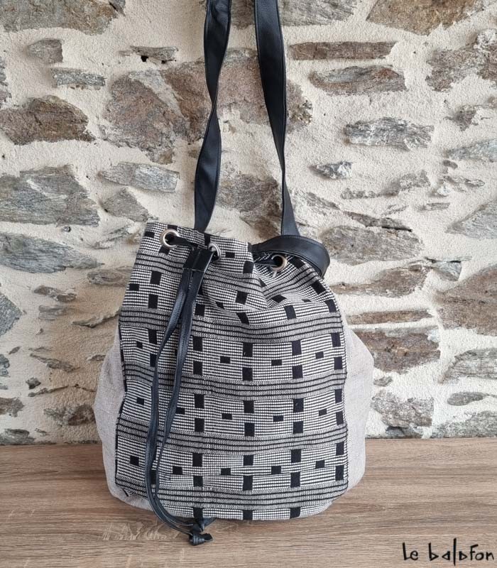 Cabas en pagne tissé Manjak – Création exclusive Le Balafon 