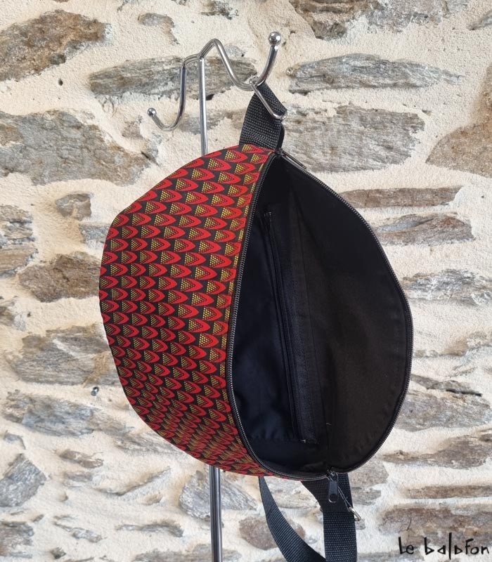 Sac banane en tissu wax motif écailles - 2