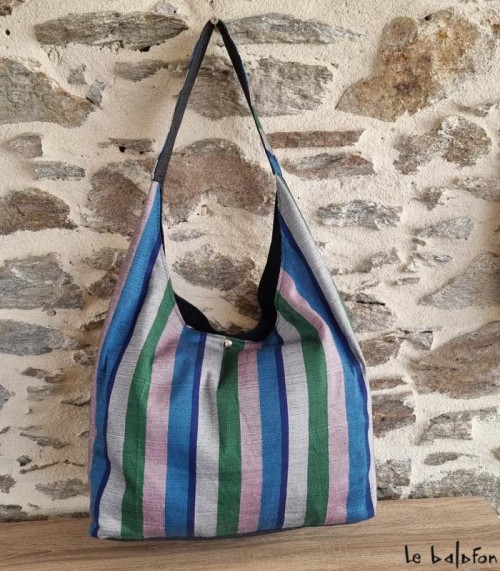 Sac Hobo en pagne tissé Manjak 