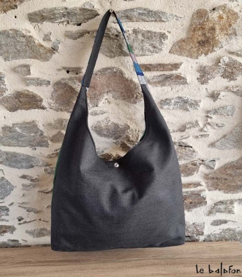 Sac Hobo en pagne tissé Manjak 