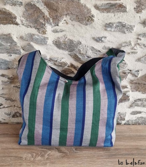 Sac Hobo en pagne tissé Manjak 