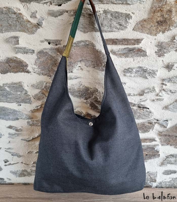 Sac Hobo en pagne tissé Manjak 