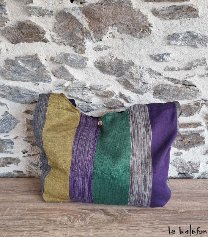 Sac Hobo en pagne tissé Manjak 