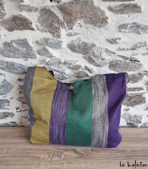 Sac Hobo en pagne tissé Manjak 
