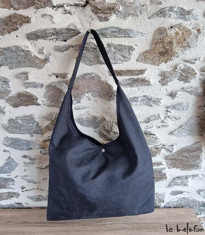Sac Hobo en pagne tissé Manjak 