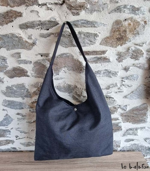 Sac Hobo en pagne tissé Manjak 