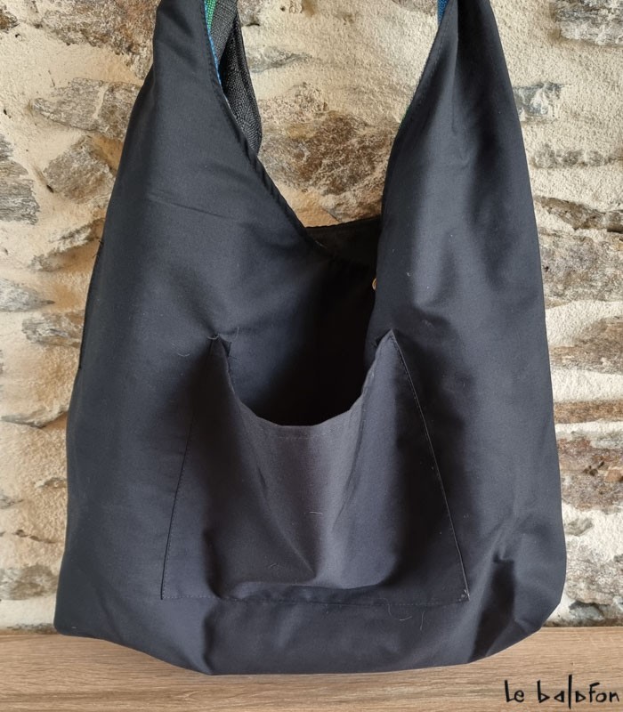Sac Hobo en pagne tissé Manjak 