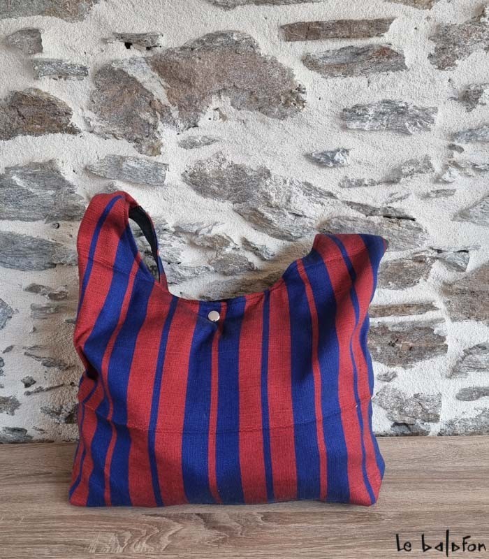 Sac Hobo en pagne tissé Manjak &quot;Nafa&quot; - 2