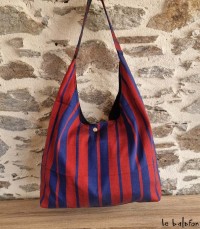Sac Hobo en pagne tissé Manjak "Nafa"