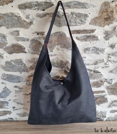 Sac Hobo en pagne tissé Manjak "Nafa" - 4