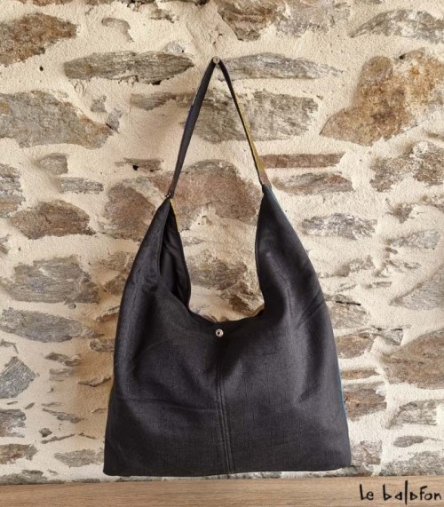 Sac Hobo en pagne tissé Manjak 