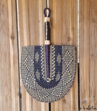 Eventail africain Bolga bleu marine & violet