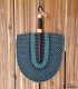 Eventail africain bleu vert et bleu
