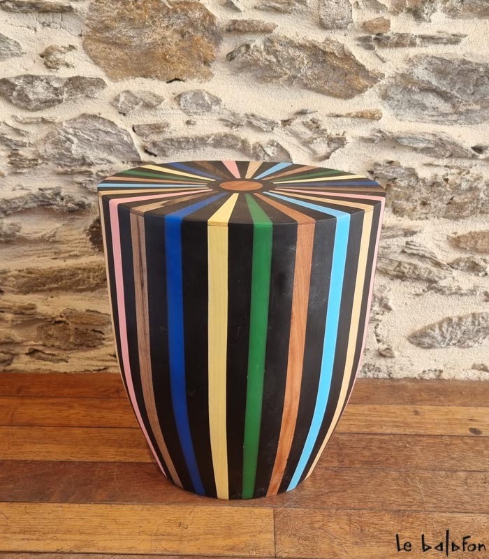 AYLA multicolore–Tabouret artisanal marocain - 2