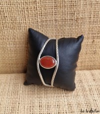 Bracelet Touareg Chima Argent & Agate–Élégance artisanale seventies