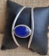 Bracelet Touareg Chike Argent & Agate bleue–Esprit bohème Seventies - 3