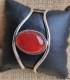 Bracelet Touareg Chidi manchette Argent & Agate–Bijou vintage Seventies - 2