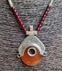 Collier Touareg médaillon argent et agathe 