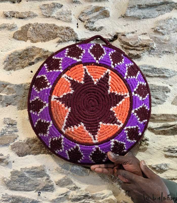 Grand plateau Berbère Noir &amp; Blanc – Style Bohème Chic (Dupliqué) - 2