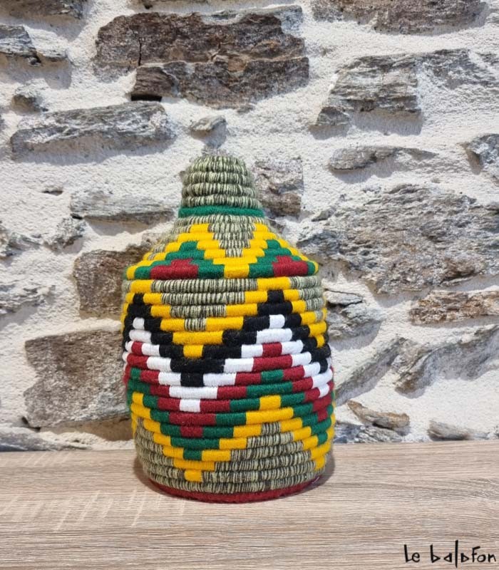 Collection de Boîtes Berbères Colorées en Fibres Naturelles (Dupliqué) - 1