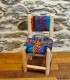 Petite chaise marocaine en boucherouite – Artisanat berbère coloré - 2