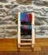 Petite chaise marocaine en boucherouite – Artisanat berbère coloré - 3
