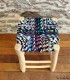 Tabouret artisanal Boucherouite coloré - 2