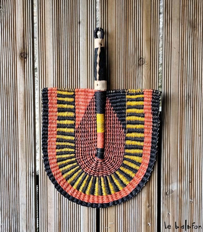 Eventail africain multicolore - 1