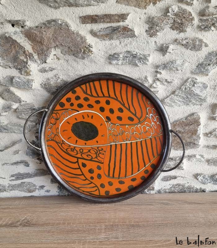Plateau métal orange collection Saya D34 - 2