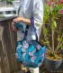 Sac rond en tissu wax "Fleur de mariage" Artisanat du Sénégaliqué) - 3