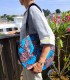 Sac rond en tissu wax Fleur d'hisbiscus Artisanat du Sénégal - 2
