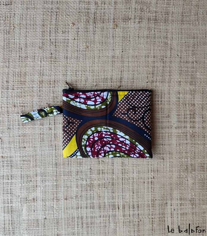 Porte-monnaie fait-main en tissu wax Vol d'oiseau - 2