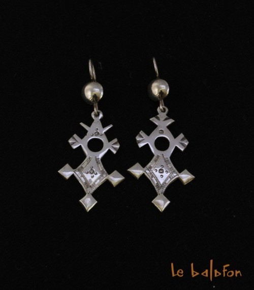Boucles d’oreilles Ethniques Touareg en Argent.