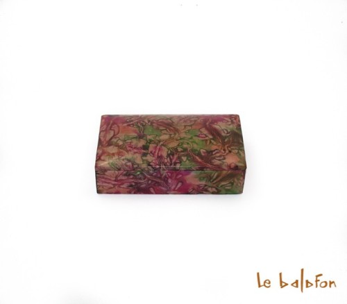 boîte en cuir tie and dye