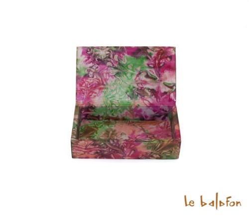 boîte en cuir tie and dye