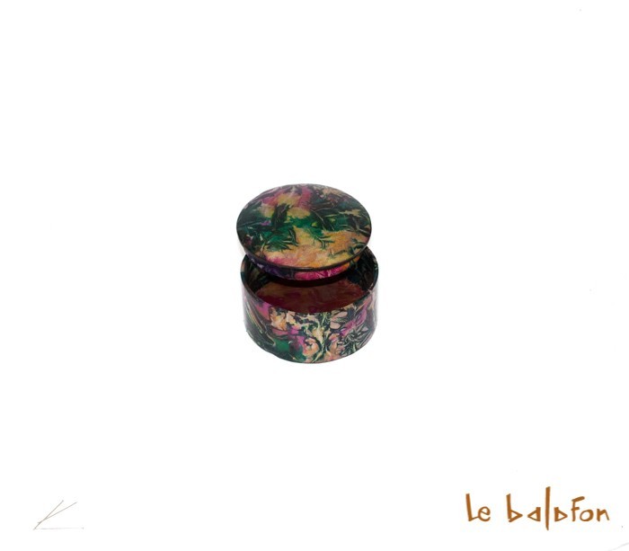 boîte en cuir tie and dye