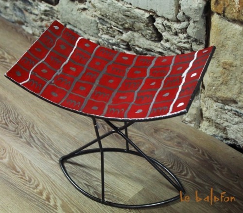 tabouret métal ethnique