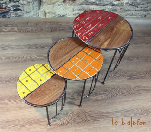 tabouret métal ethnique