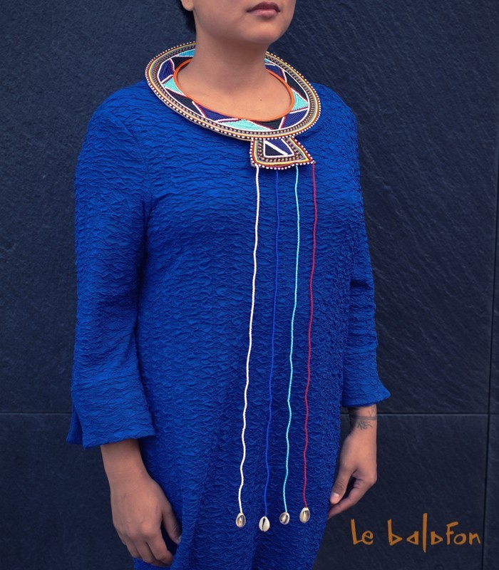 Collier plastron ethnique Massaï