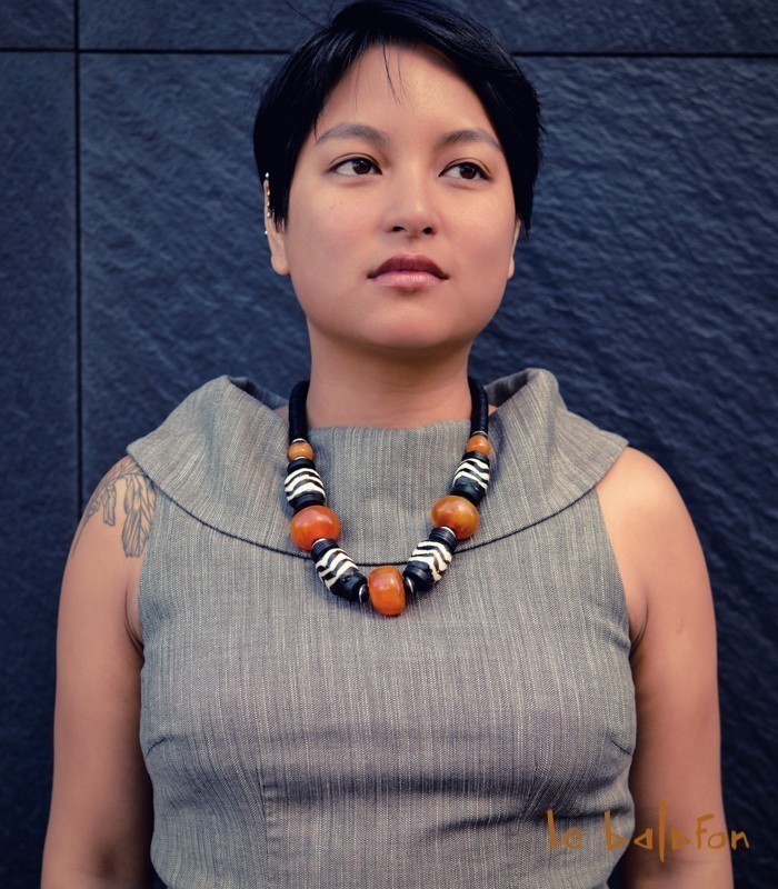collier ethnique africain artisanal grosses perles